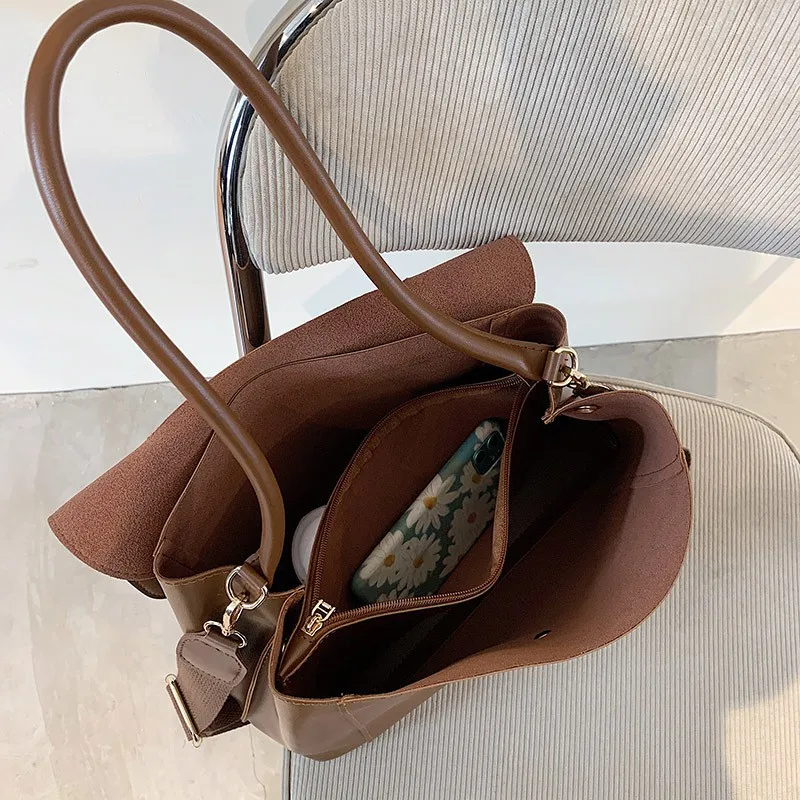 Вместительная женская сумка из искусственной кожи сумка-шоппер трендовый бренд