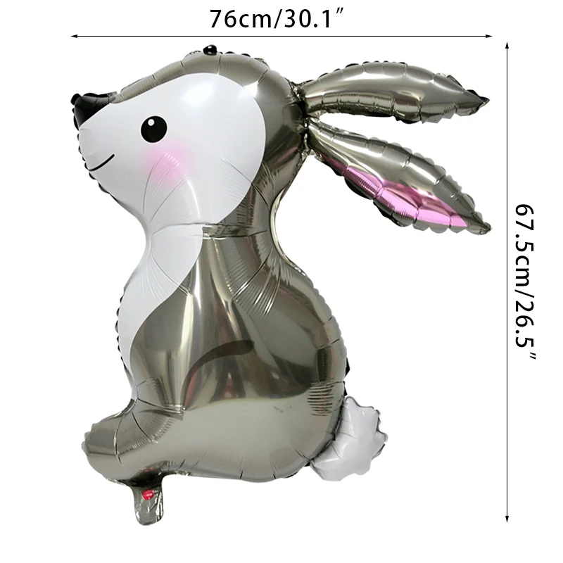 2 шт. Новые Пасхальные шары в виде белого кролика из алюминиевой пленки животных