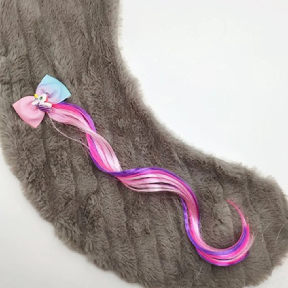 Заколки для волос с милым мультяшным единорогом девочек цветные заколки