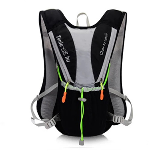 only black backpack 10L, женская и мужская сумка, марафон, гидратационный жилет, упаковка для 2л, сумка для воды, для велоспорта, пешего туризма, сумка для спорта на открытом воздухе, рюкзак для бега - Цвет: only black backpack