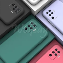 Candy TPU Case For Oppo Reno5 Lite Case Carbon Fiber Solid Color Liquid Back Case For Oppo Reno5 Lite Cover For Oppo Reno5 Lite