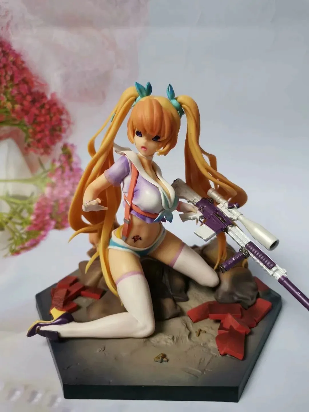 

Многоборец эльф первый выстрел после школы Арена сражений до уровня колен, красивая девушка 1/7 модель в коробке Рисунок 15 см