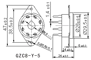5 шт. керамическая трубка для подседельного сиденья 8 контактов серебряная ножка