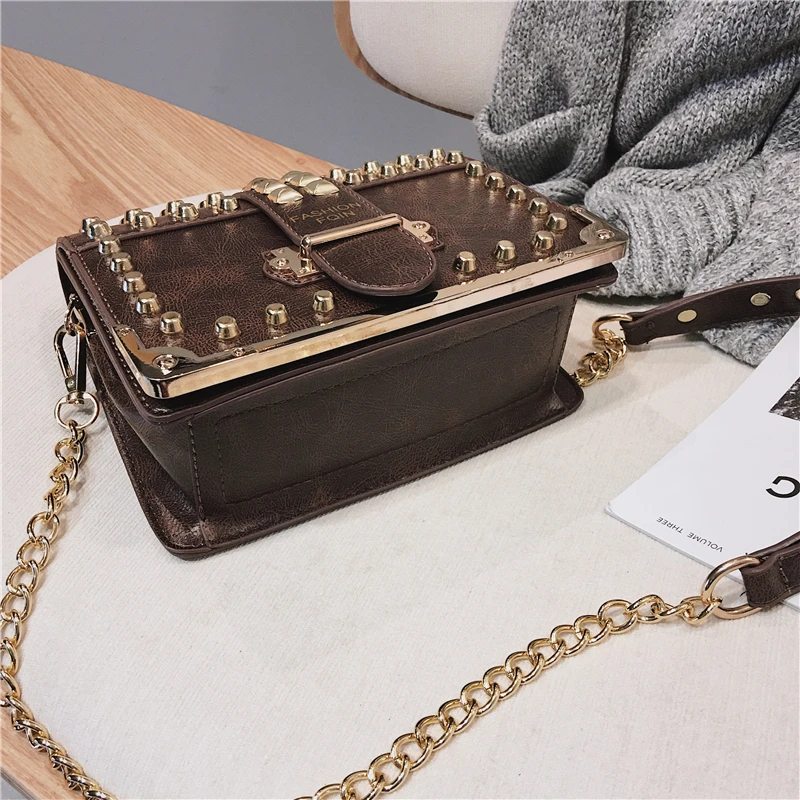 Роскошные женские сумки с заклепками вместительный кошелек высококачественные