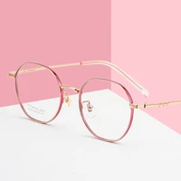 new arrival pure titanium glasses frame for women style with spring hinges full rim optical eyewear ultralight myopia