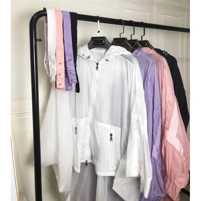 

Женские весенние куртки с поясом, солнцезащитные Пальто с капюшоном и длинным рукавом, летняя одежда