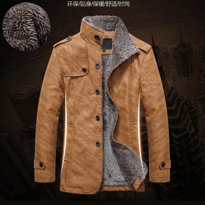 2019 с плюшевой подкладкой верхняя одежда средней длинны и длинная секция Slim fit