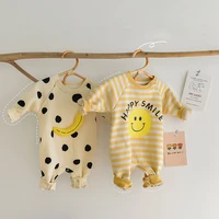 milancel 2021 autumn new baby clothes smile romper toddler outfits newbron jumpsuit korean baby girls clothes