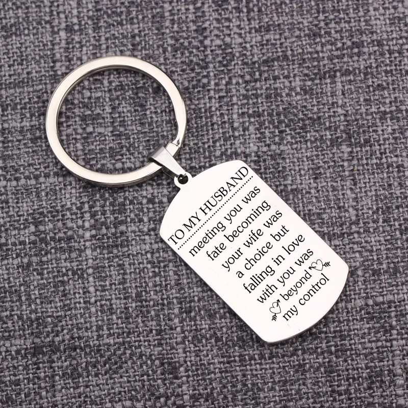Porte Clef Keepsake Llaveros мужские подвески в виде собачьей бирки для моего мужа ювелирные