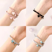 2pcs magnetic bracelet hair rope hair rope girl new love key small rubber band girlfriend hair accessories headdress ornaments