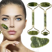 jade massagers for face beauty health gua sha scraper set skin care natural stone white gouache massage facial slimming