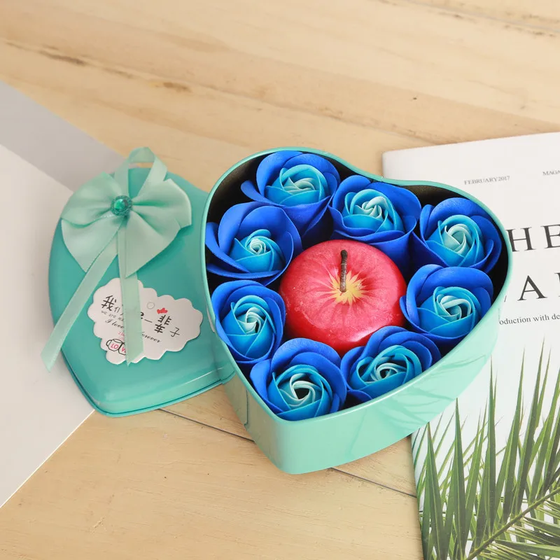 

Soap rose Apple Candle Gift Box Christmas gift