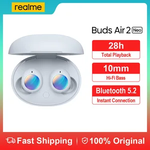 Realme Buds Air 2 Neo True Wireless Bluetooth Earphones IPX5 10mm Bass
Boost Driver Fast Charge Noise Cancellation TWS Earbuds