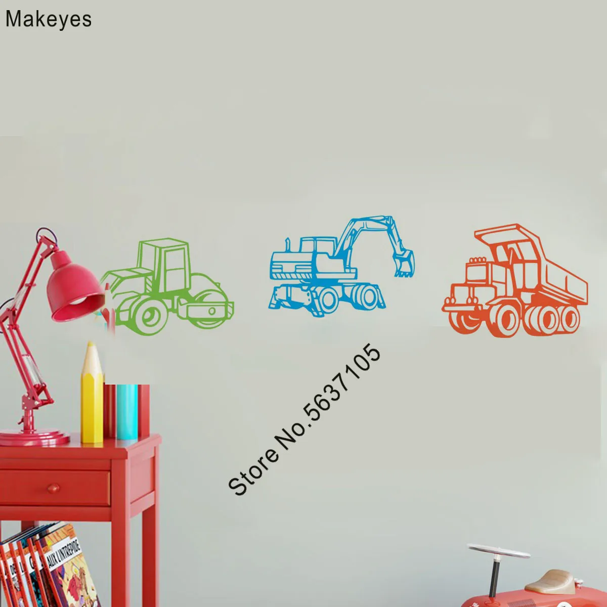 Набор стен Makeyes Q984 с 3 треками, художественный домашний дизайн, настенная роспись, подарок для детей, спальни, мальчиков, игрушечные треки, красочные обои для дома