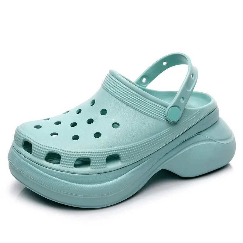 

2021 Trend Summer Shoes Womens Platform Garden Shoes Sandals Clogs for Women Increase Outdoor Croks Beach Slippers Tongs
