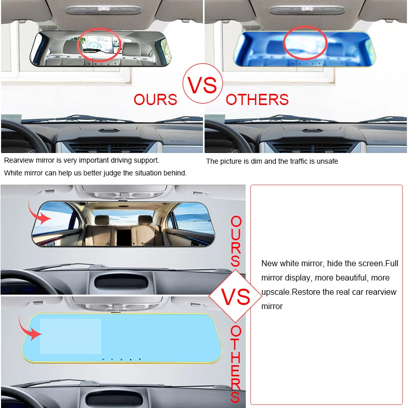 Зеркало-видеорегистратор с двумя камерами Full HD | Автомобили и мотоциклы