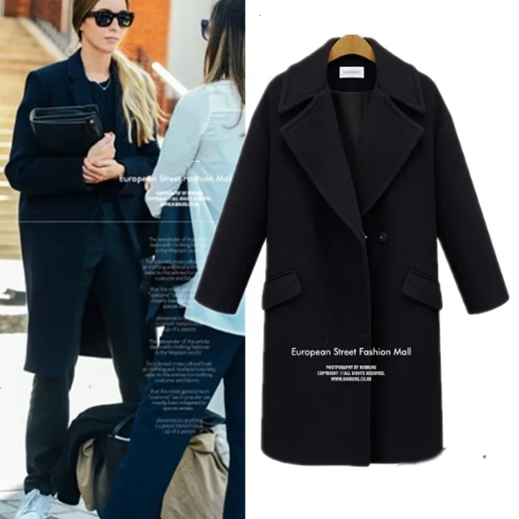 Новое популярное зимнее шерстяное пальто женское осеннее женская шерстяная
