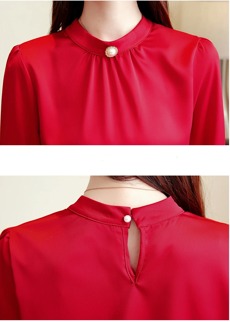Blusas mujer de moda 2020 женские рубашки с длинным рукавом Женские топы и блузки шифоновая