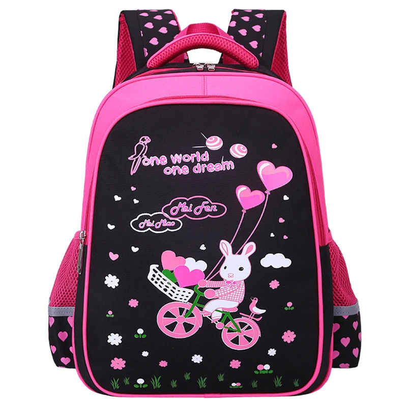 Рюкзак с мультяшным рисунком для девочек и мальчиков, школьная сумка, детский ортопедический рюкзак с рисунком кошки, школьный ранец, класс ...