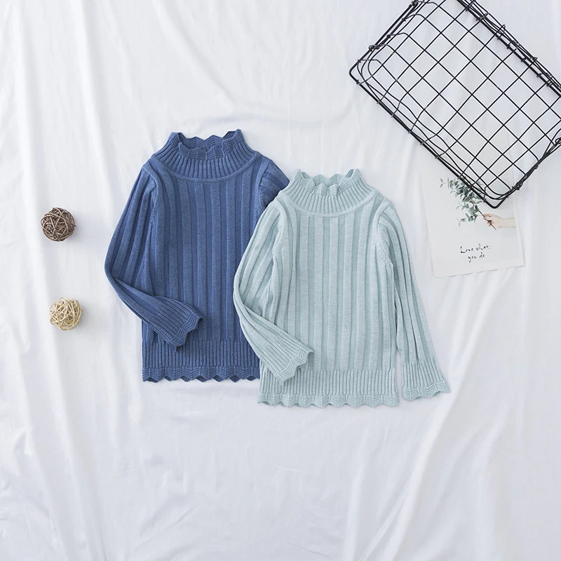 Хлопковые свитера для мальчиков и девочек вязаные пуловеры в полоску Свитера с