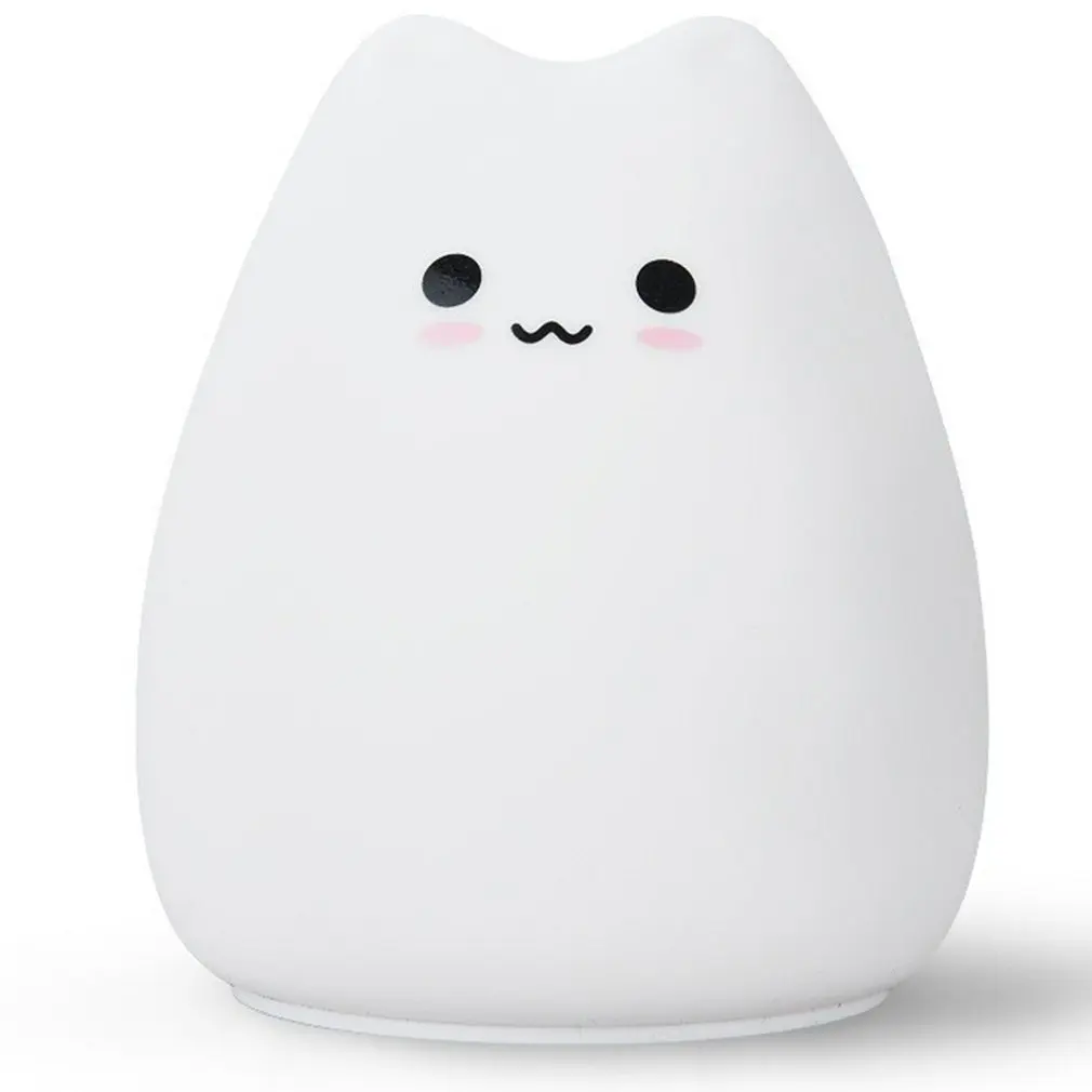 

Silicone Lamp Small Cute Cat Modeling Lamp Cartoon Cute Night Light Decoration Lamp Colorful Color Changing Atmosphere Lamp