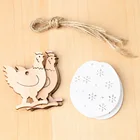 8 шт. DIY пасхальные деревянные вырезы для рукоделия с необработанным кроликом для рисования детские украшения для пасхальвечерние