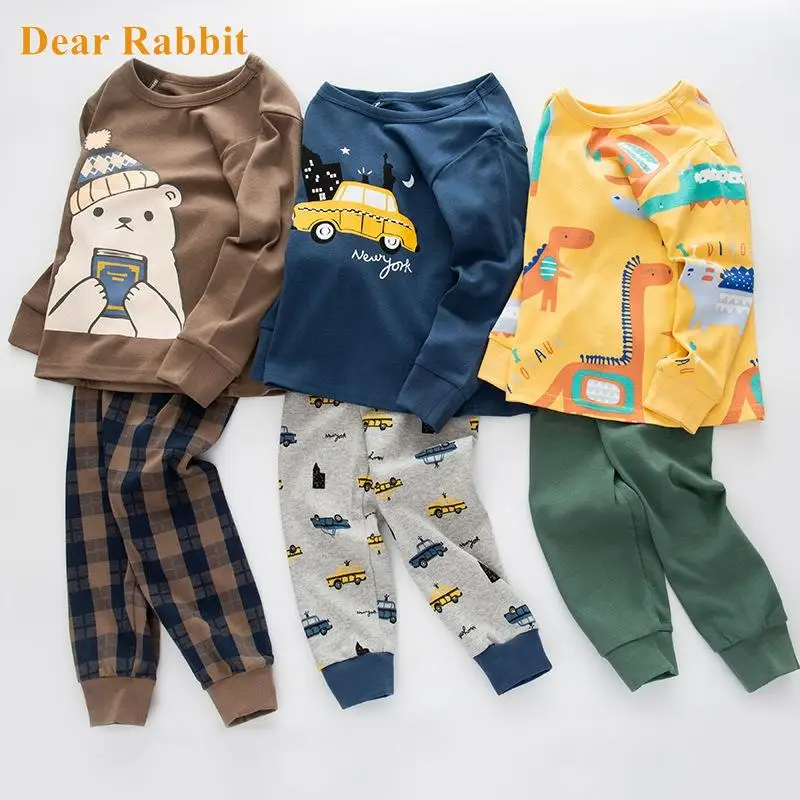 

NEW Baby Kids Pajamas Sets Cotton Boys Sleepwear Suit Autumn Girls Pajamas Long Sleeve Pijamas Tops Pants 2pcs Children Clothing