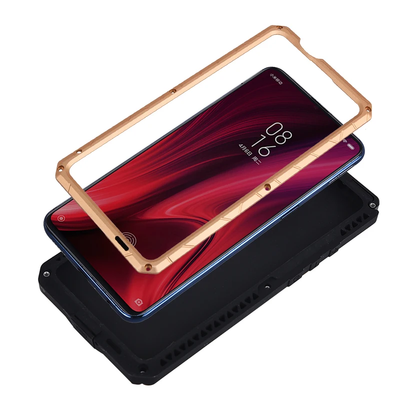 IMATCH Повседневный водонепроницаемый чехол для Xiao mi Red mi K20 Pro mi 9T Pro Роскошный Металлический силиконовый чехол Coque Полные Защитные чехлы для телефонов