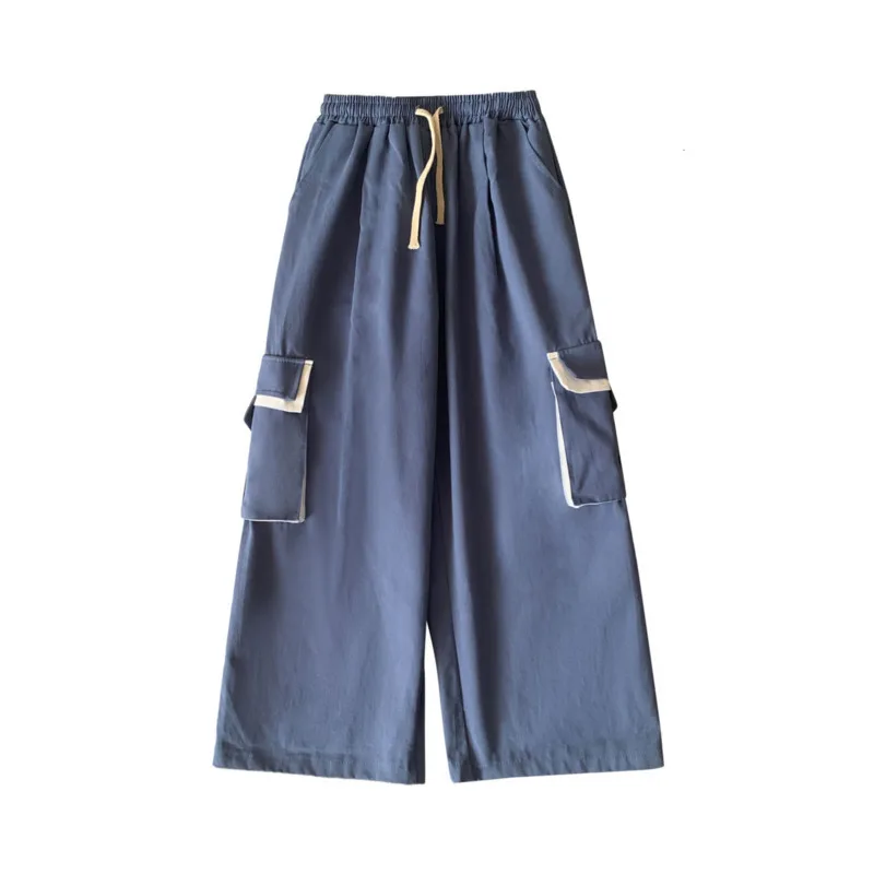 

Spring Cotton Cargo Pants Men's Fashion Retro Pocket Casual Pants Men Streetear Korean Hip-hop Straight Pants Mens Trousers