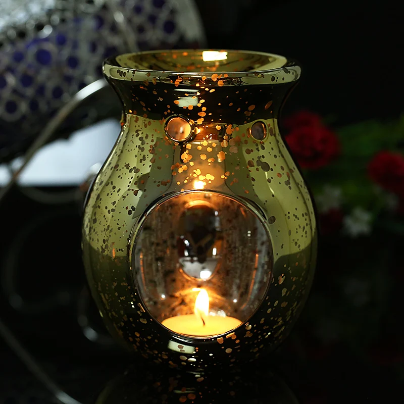 Древесный уголь благовония порошок горелка латунь ретро золотой мини подсвечник