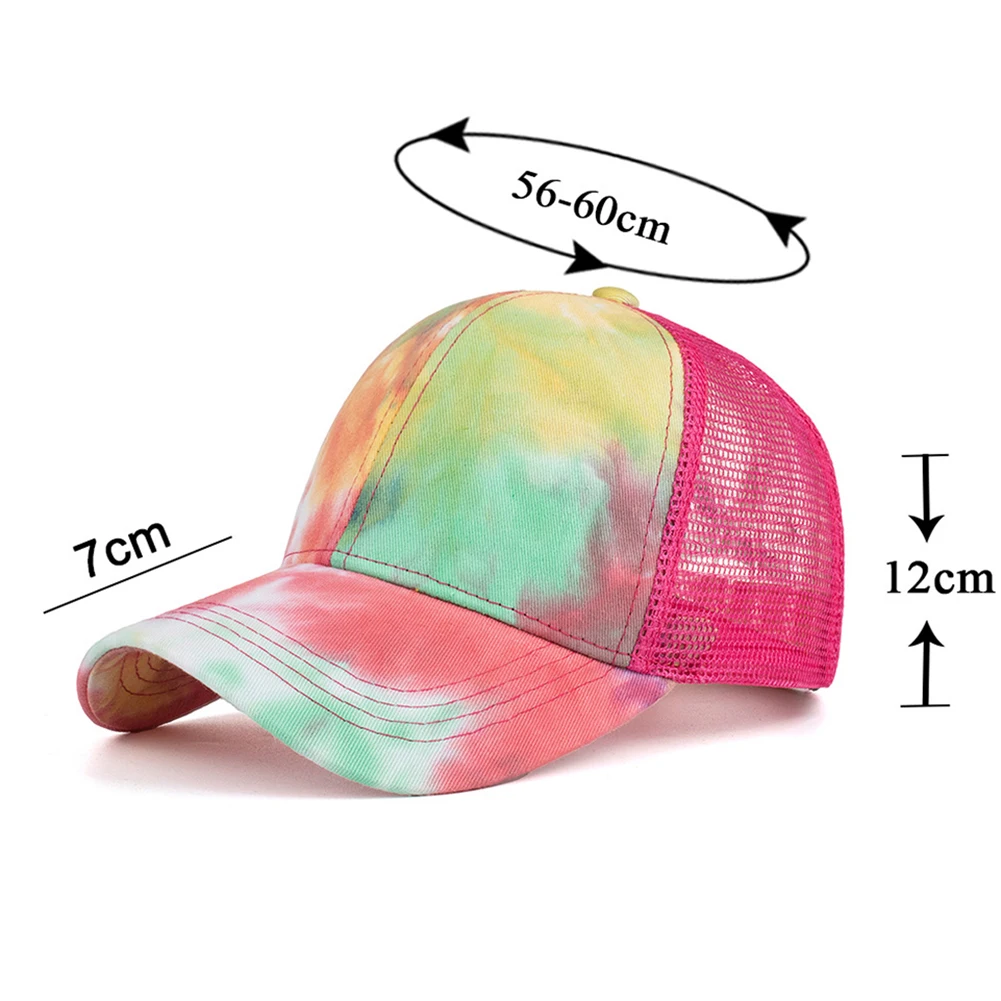 

Unisex Tie Dye Adjustable Snapback Outdoor Sport Hat Cotton Hip Hop Baseball Cap Anti UV Sun Hats for Summer