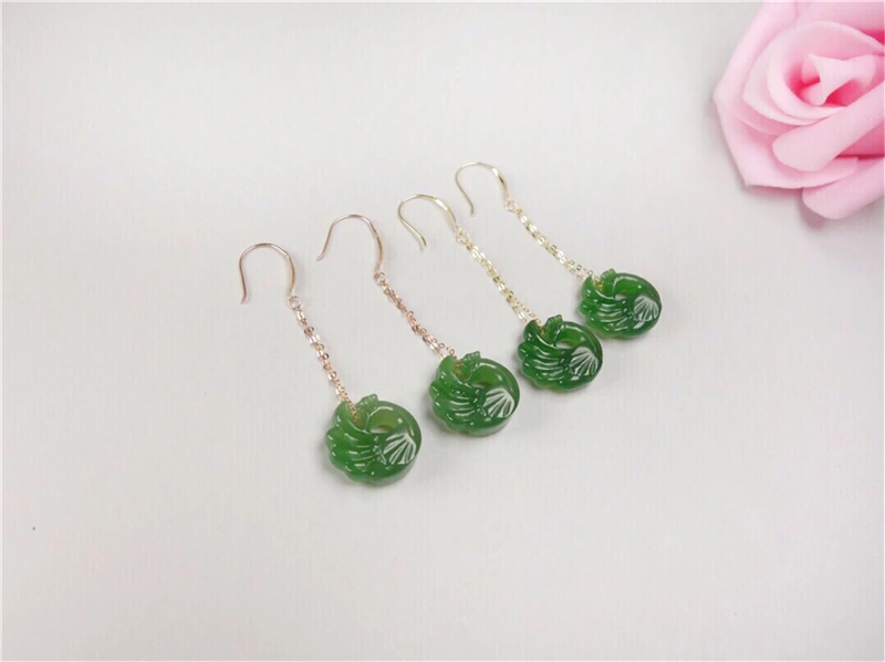 Новые серьги LETSFUN из натурального 18-каратного золота с натуральным китайским