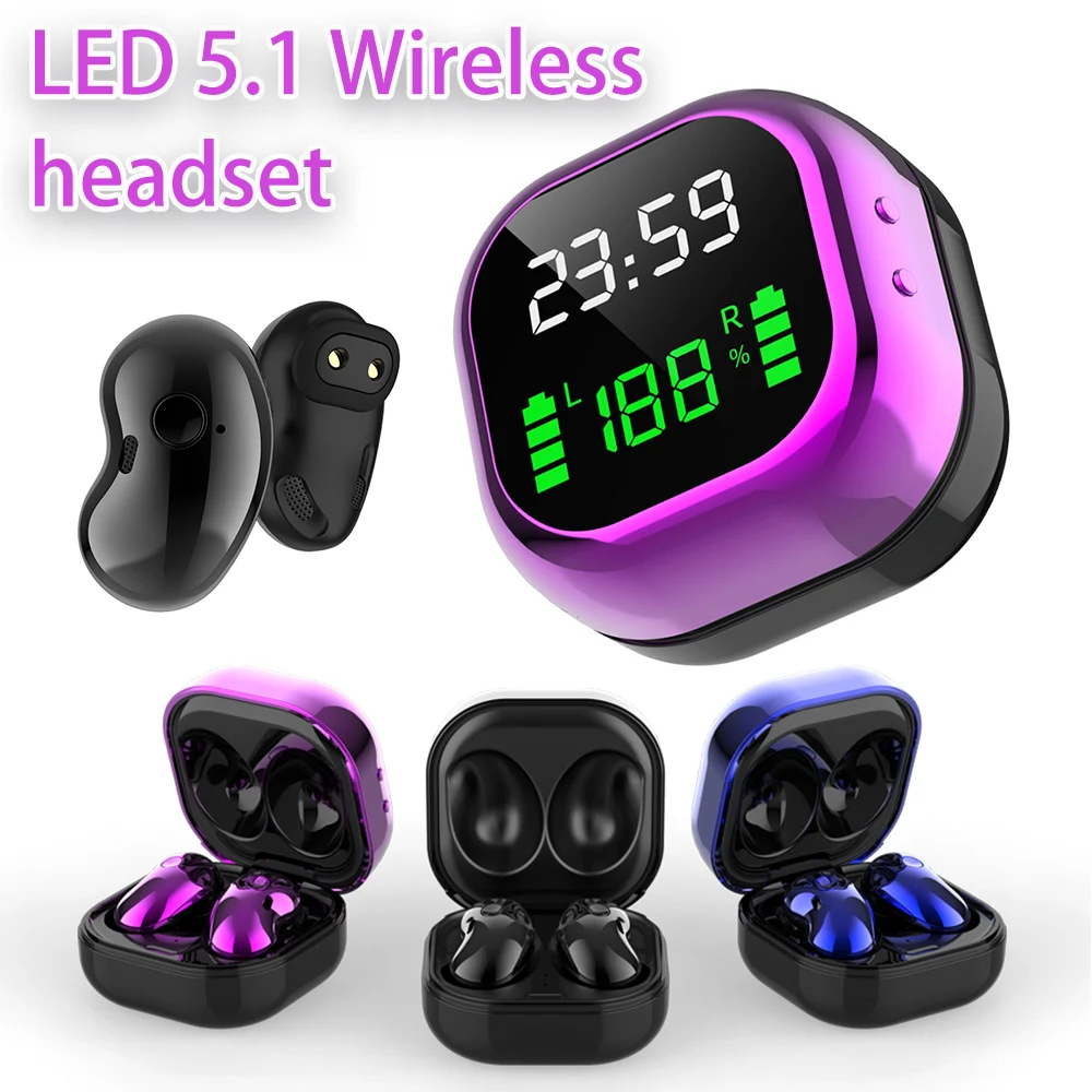 S6 плюс гарнитура Bluetooth наушники 5 1 вкладыши TWS с светодиодный Дисплей 6D IPX4