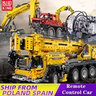 Высокотехнологичная модель автомобиля Mould King 13107 с дистанционным управлением через приложение, мобильный кран, грузовик, вилочный погрузчик, строительные блоки, кирпичи для детей, рождественские подарки