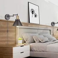 american modern led wall lamp rocker sconce industrial rotating bedroom bedside dining living room mirror front decoration lamp