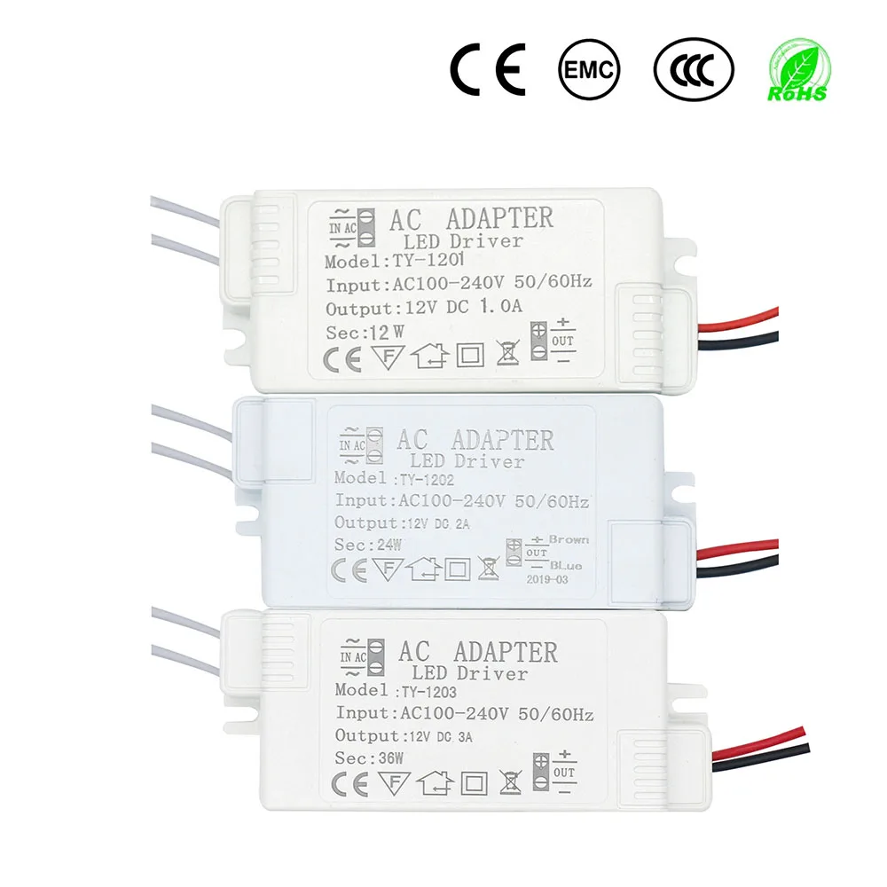 Светодиодный источник питания 12 В с чехлом для светодиодного s 220-12 1A2A3A светильник