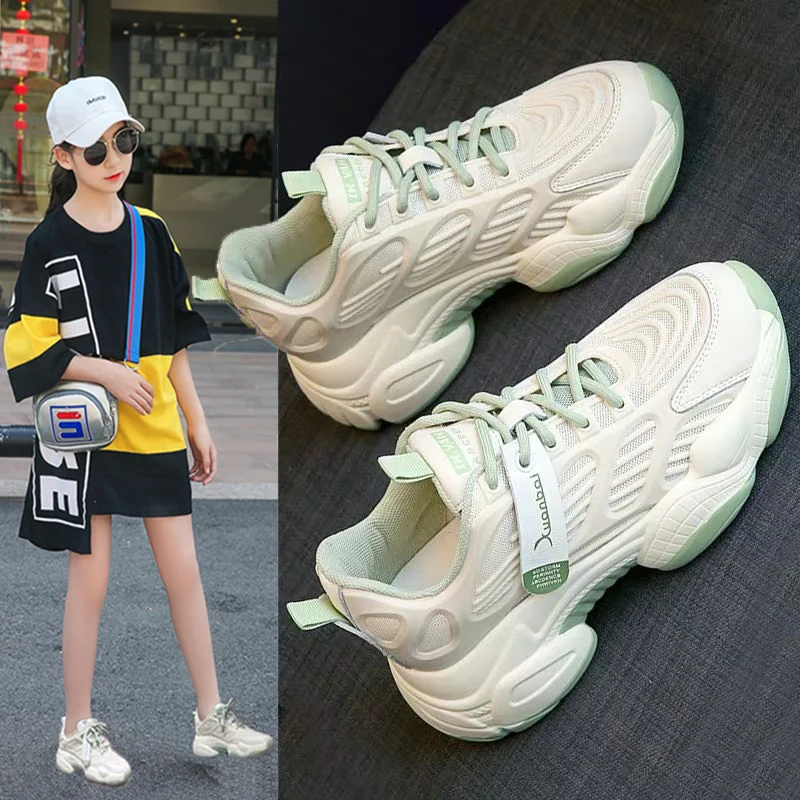 

Sport Children Shoes Anti Slip Sport Breathable Soft Bottom Sneakers Tennis Shoes Velcro Zapatillas Ninas Casual Shoes BE50SH