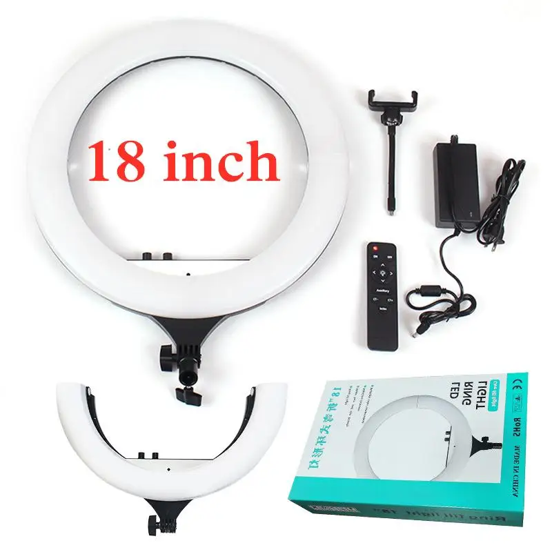 18 дюймов 45 см светодиодный кольцевой светильник с держатель телефона пульта