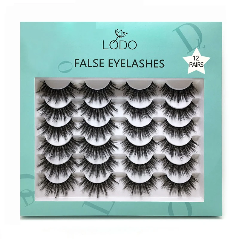 12 пар 25 мм 5D искусственные норковые ресницы накладные длинные для макияжа