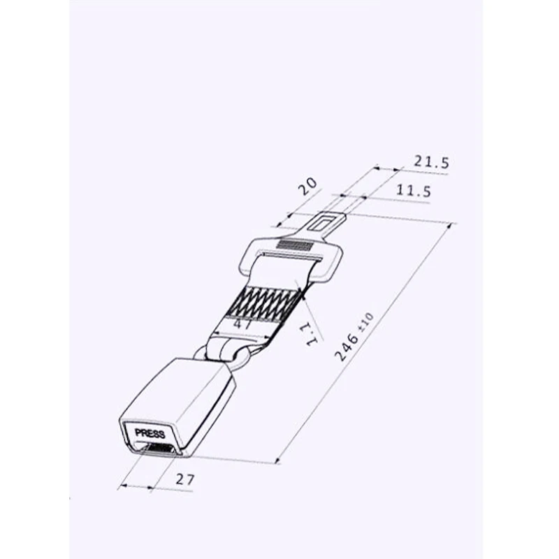 2 шт. удлинитель ремня безопасности автомобиля чехол для Накладка с пряжкой зажим
