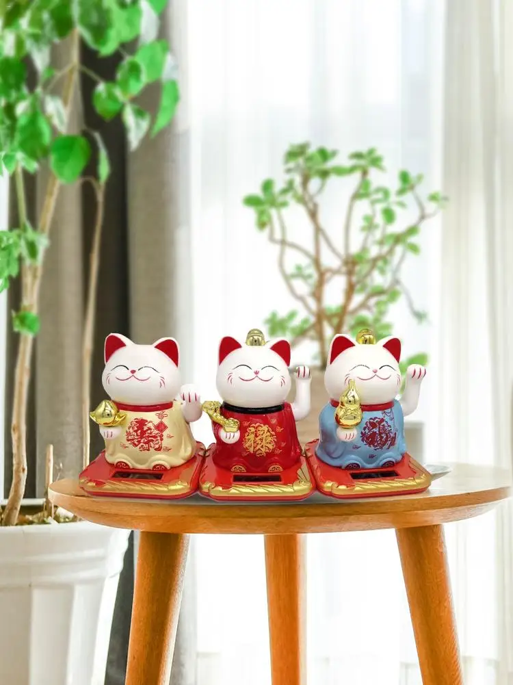 Автомобильный декор солнечная счастливая кошка милая приветственная фигурка