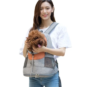 Pet carrier bag chest bag for cats and dog backpack for small pets double shoulder bag for kitten and puppy
