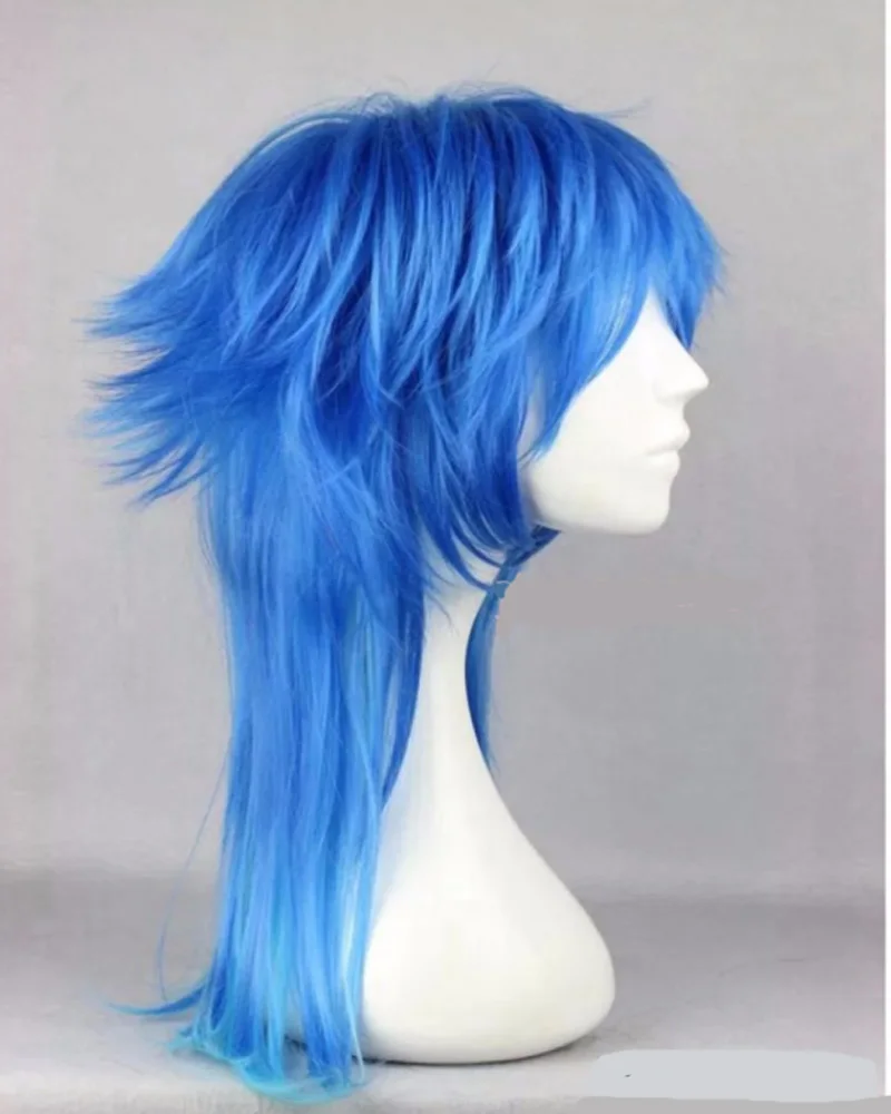 HAIRJOY драматического убийцы DMMD серагаки Аоба косплей костюм вечерние парик два тона синий Ombre синтетические волосы