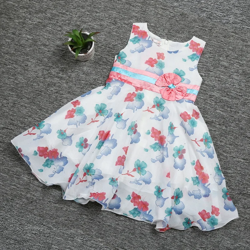 Детское красивое платье принцессы для маленьких девочек Шифоновое пляжное