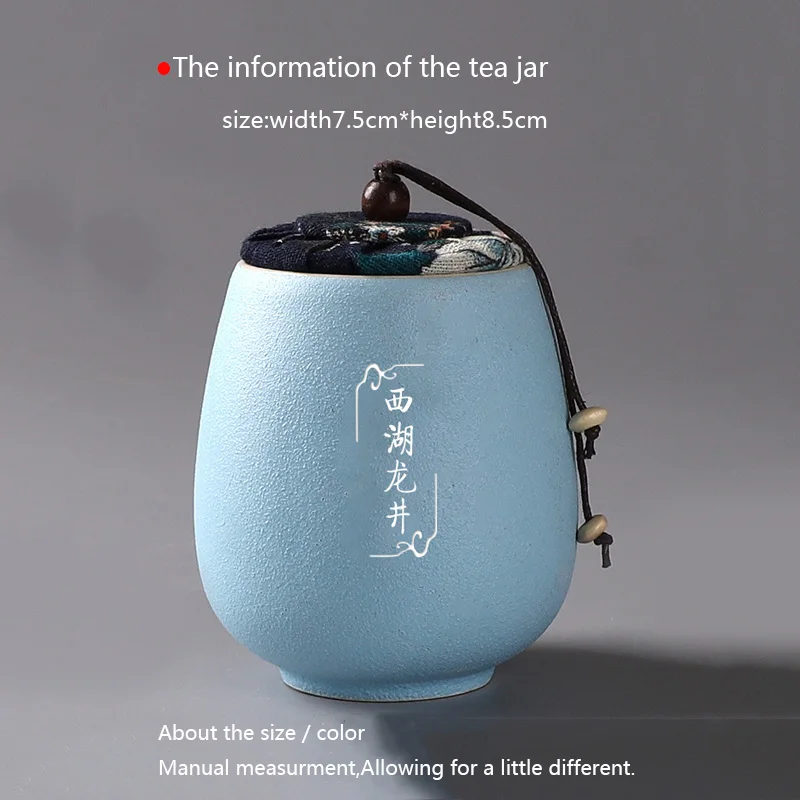 Tea Jar Ceramic Sealed Storage Box Tieguanyin Puɾr Holder Canister Caddies Teaware Accessories Container Caddy Crafts | Дом и сад