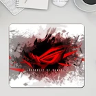 Нескользящий коврик для мыши Asus Rog, маленький коврик для мыши, милый игровой компьютерный аксессуар, Mausepad, настольные защитные коврики для клавиатуры из поликарбоната