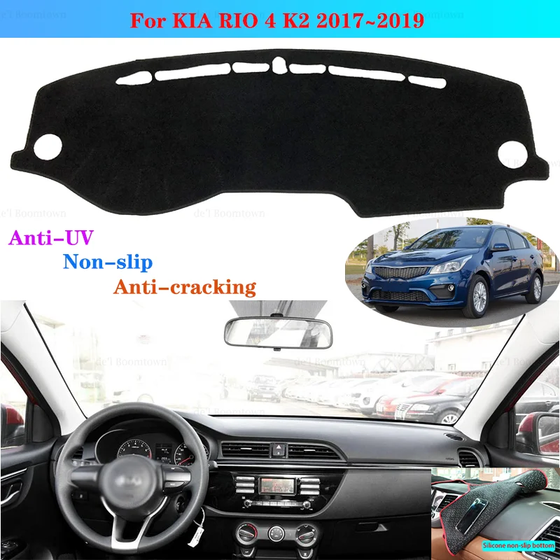 Крышка приборной панели автомобиля коврик для KIA RIO 4 K2 2017 2018 2019 Русская версия