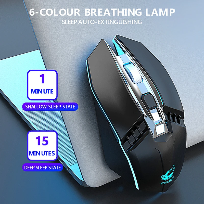 Rechargeable Wireless Mouse 2400DPI 6 buttons 2.4Ghz Silent LED Backlit USB Optical For PC Laptop Gaming | Компьютеры и офис