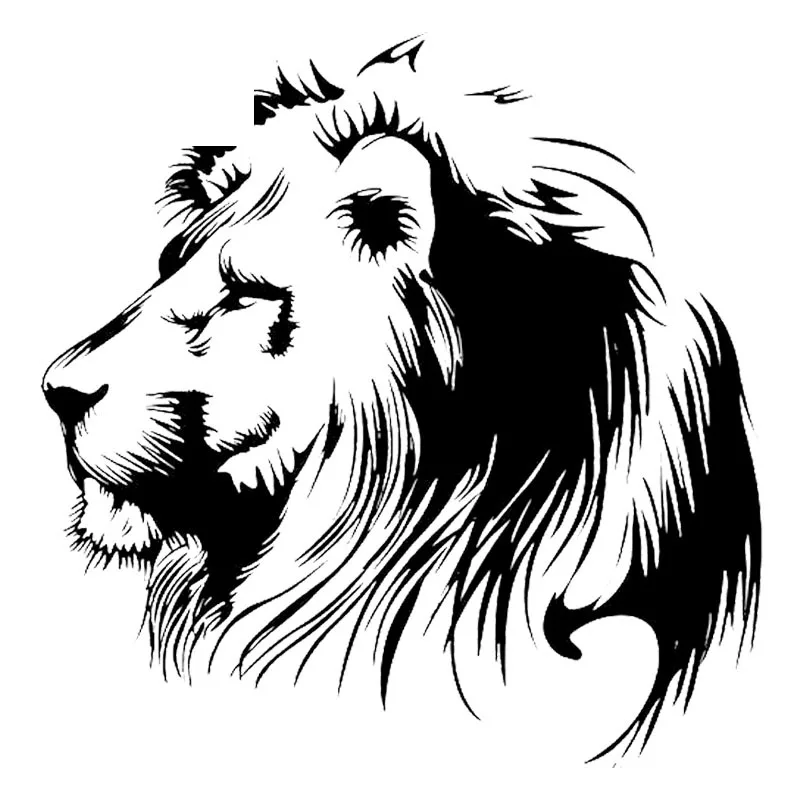 

Car Stickers Personalized Meditation Lion PVC Decal Car Stickers Motorcycle Car Decoration Accessories Black/white, 20cm*20cm