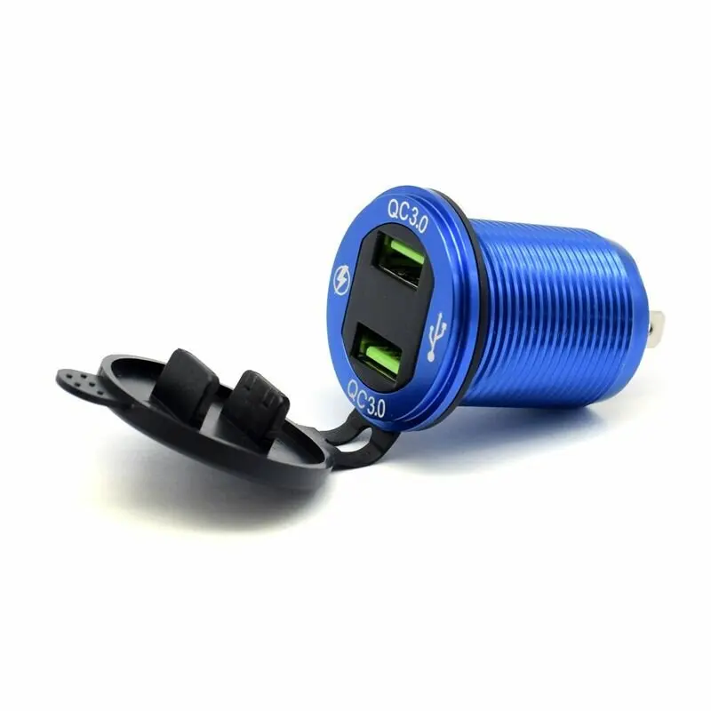 

12V-24V QC3.0 Dual USB Quick Charger Socket For Automobile Car Boat Motorcycle Vehicle